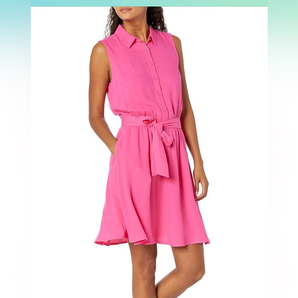 Vibrant Pink Sleeveless Dress